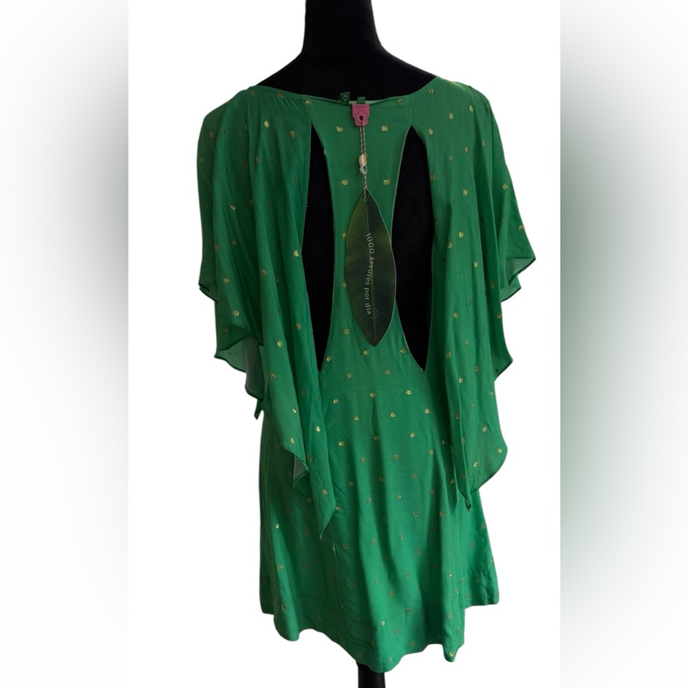 NWT FARM Rio short kaftan green dress Size Small - Picture 5 of 10